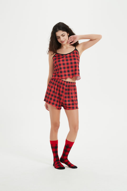 Yokvan Pj Sets Christmas Buffalo Plaid